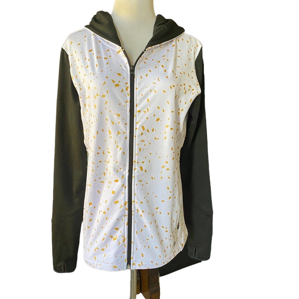 ATTIVO Activewear Size M Womens Full Zip Jacket Hood Z116